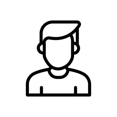 kullanıcı vektörü ince çizgi simgesi