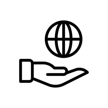 tarayıcı vektörü ince çizgi simgesi