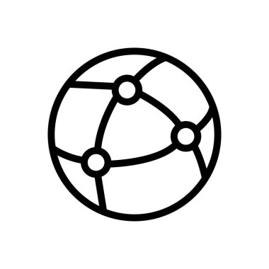 bağlantı vektörü ince çizgi simgesi