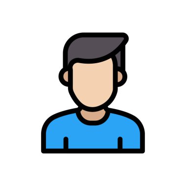 kullanıcı vektörü düz renk simgesi