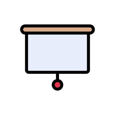 sunum vektörü düz renk simgesi