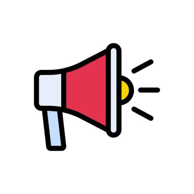 hoparlör vektörü düz renk simgesi