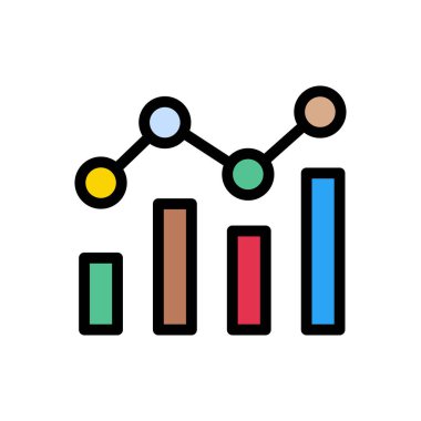 analitik vektör düz renk simgesi