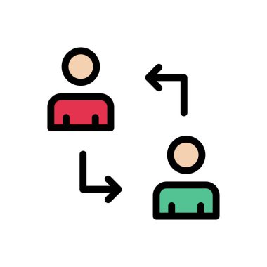 vektör düz renk simgesini transfer et