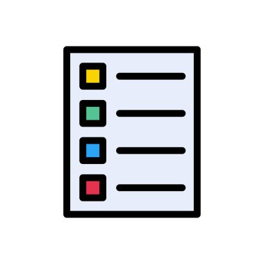 menü vektörü düz renk simgesi