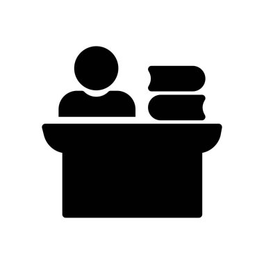 Çalışan vektör glyph düz simgesi