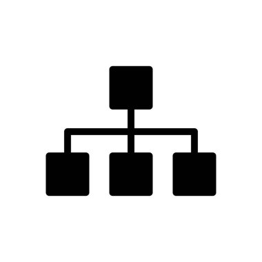 bağlantı vektörü glyph düz simgesi