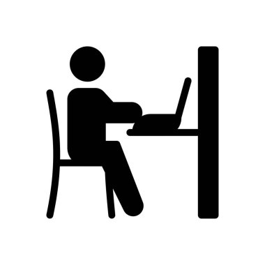 çalışanın vektör simgesi düz simge