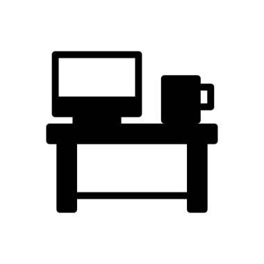 masa vektörü düz simgesi