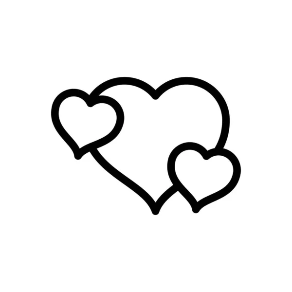 Heart Vector Thin Line Icon — Stock Vector