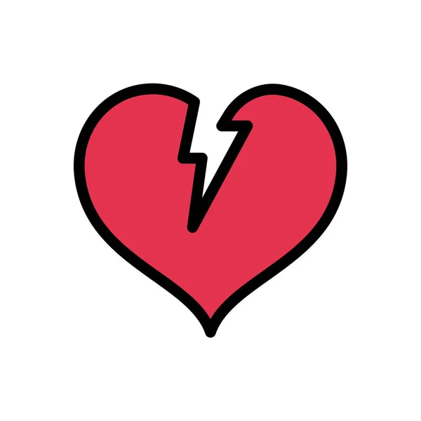 Heart Vector Flat Color Icon — Stock Vector
