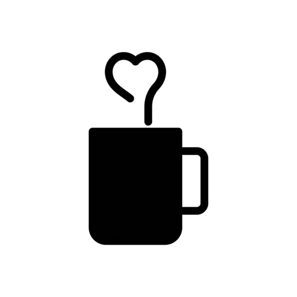 Tea Vector Glyph Flat Icon — Stock Vector