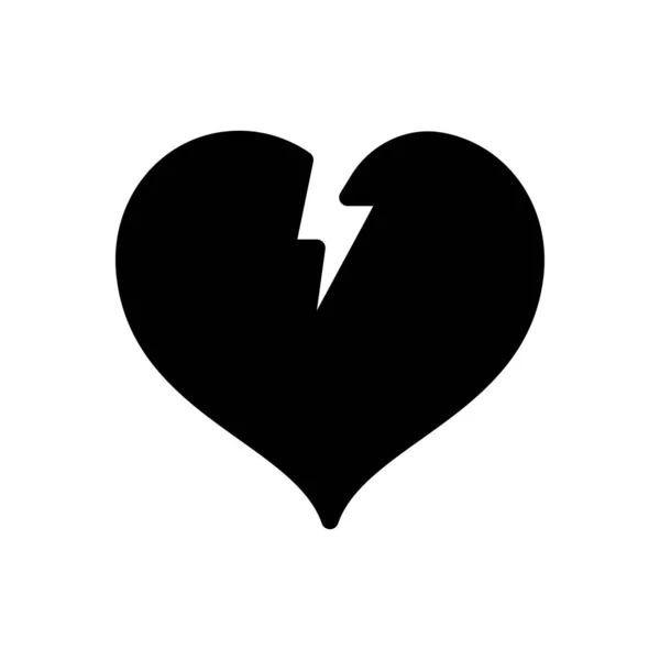 Heart Vector Glyph Flat Icon — Stock Vector