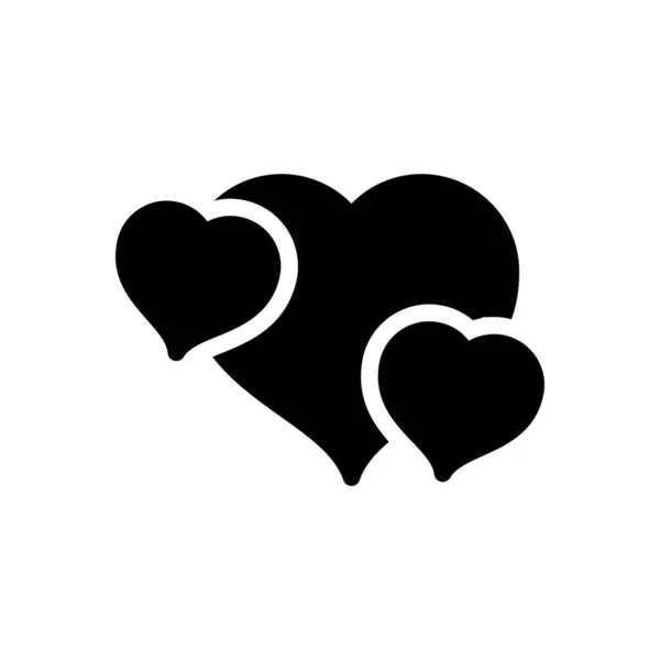Heart Vector Glyph Flat Icon — Stock Vector