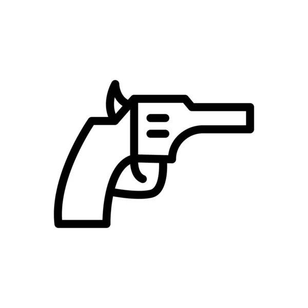 Wapen Vector Dunne Lijn Pictogram — Stockvector