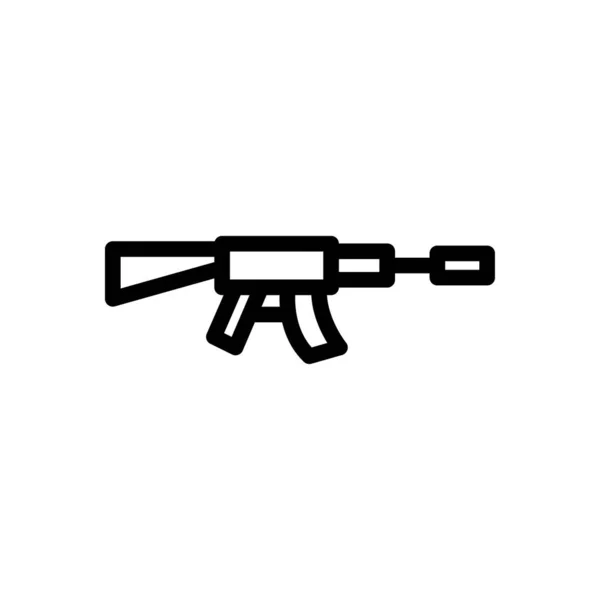 Пістолет Вектор Тонкої Лінії Пістолета — стоковий вектор