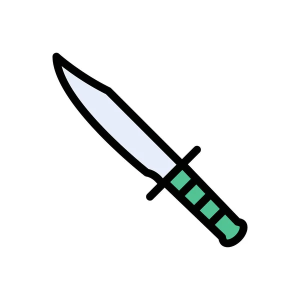 Waffe Vektor Flache Farbe Symbol — Stockvektor