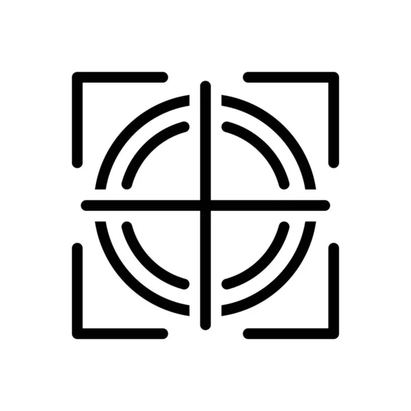 Ziel Vektor Glyphen Flaches Symbol — Stockvektor