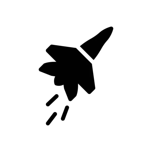 Luftstrahl Vektorglyphe Flaches Symbol — Stockvektor