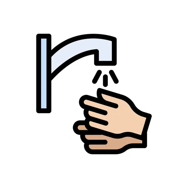 Reinigungsvektor Flache Farbe Symbol — Stockvektor