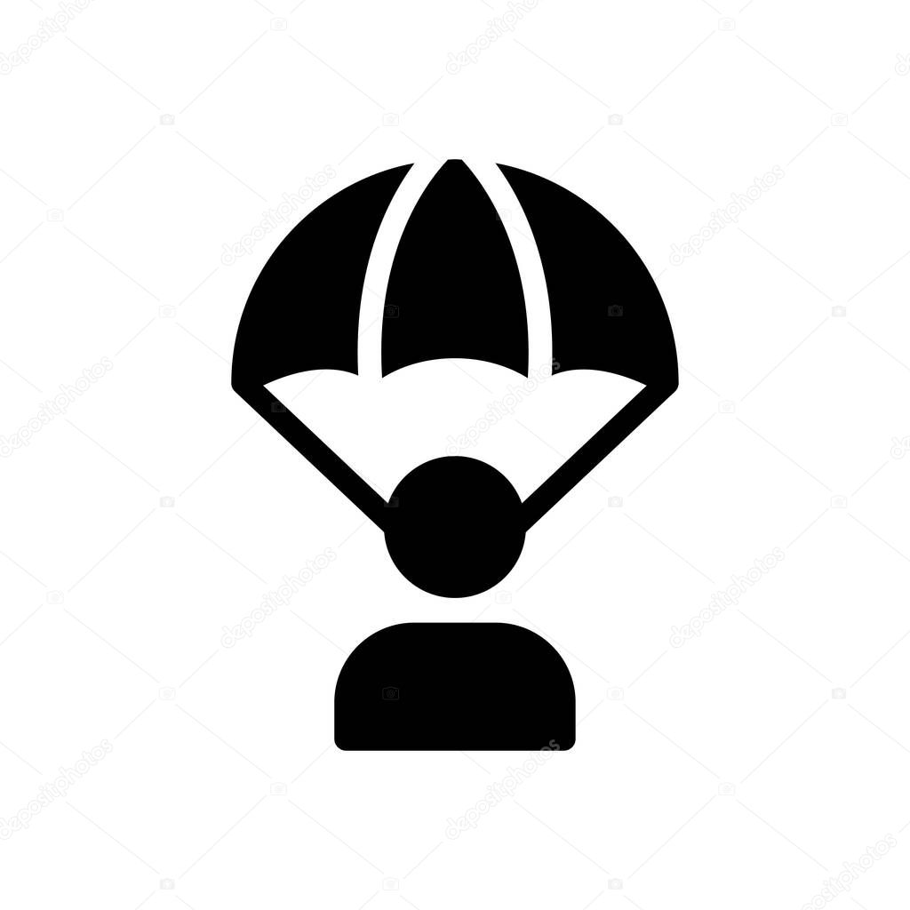 soldier  vector glyph flat icon