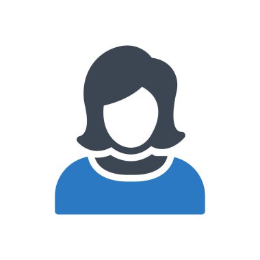 kız vektör renk simgesi