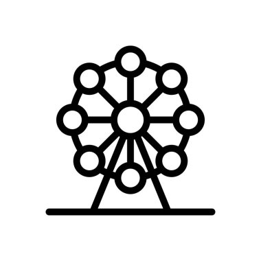 tekerlek vektörü ince çizgi simgesi