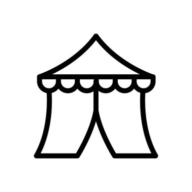 çadır vektör ince çizgi simgesi