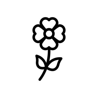 çiçek vektörü ince çizgi simgesi
