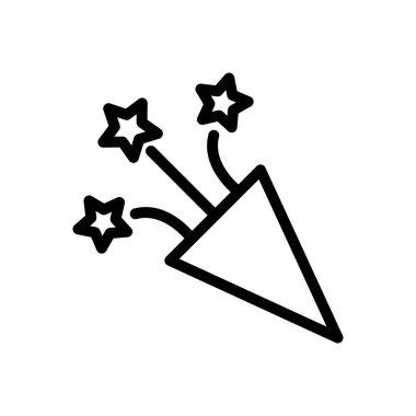 parti vektörü ince çizgi simgesi