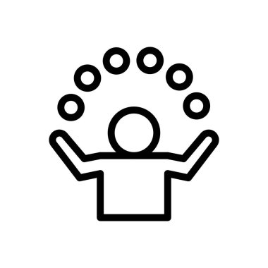 Sirk vektörü ince çizgi simgesi