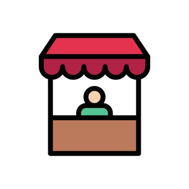 yiyecek vektörü düz renk simgesi