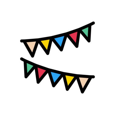 dekorasyon vektörü düz renk simgesi