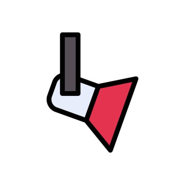 lamba vektörü düz renk simgesi