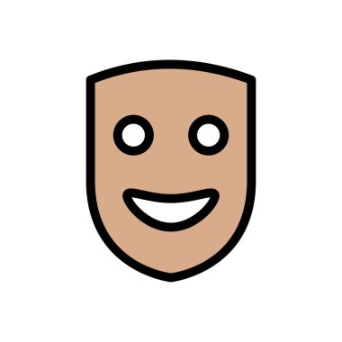 maske vektör düz renk simgesi