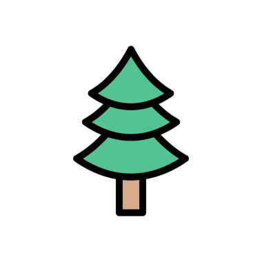 Köknar vektör düz renk simgesi