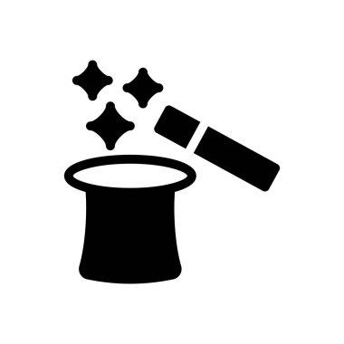 Sihirbaz vektör düz simgesi