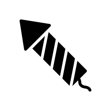 Havai fişek vektörü düz simge