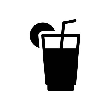 Soda vektörü düz simge