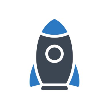 Uzay gemisi vektör renk simgesi