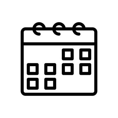 tarih vektörü ince çizgi simgesi