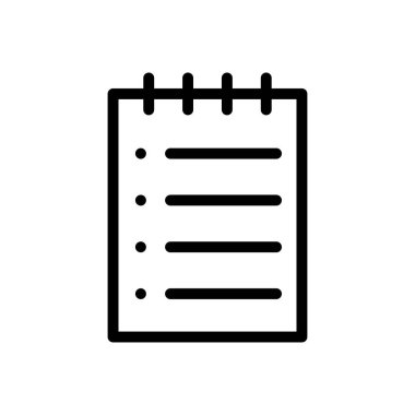 notlar vektör ince çizgi simgesi