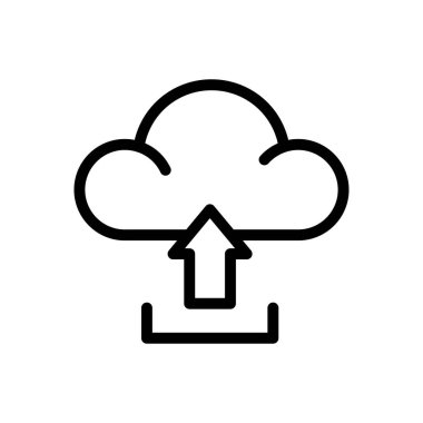 bulut vektörü ince çizgi simgesi