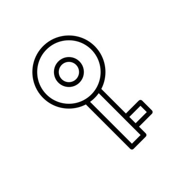 vektör ince çizgi simgesini kilitle