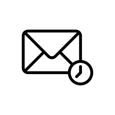 e-posta vektörü ince satır simgesi