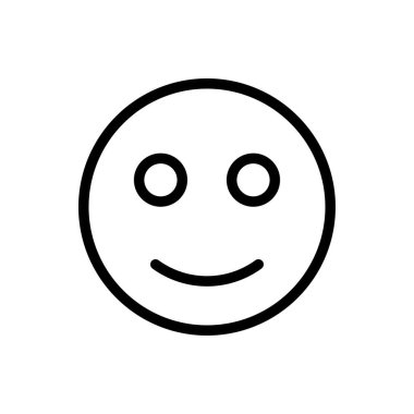 Gülümseyen vektör ince çizgi simgesi