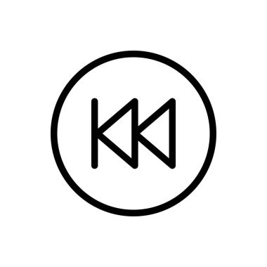 geri vektör ince çizgi simgesi