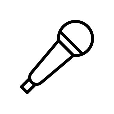 mic vektör ince çizgi simgesi