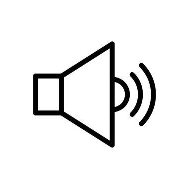 ses vektörü ince çizgi simgesi