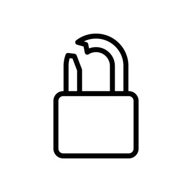 Kırık vektör ince çizgi simgesi